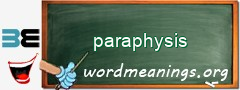 WordMeaning blackboard for paraphysis